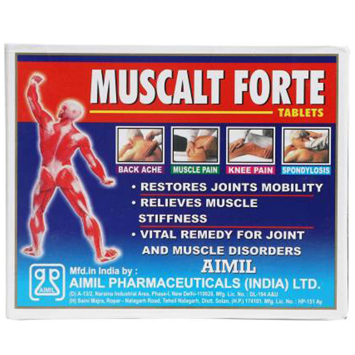 Aimil Muscalt Forte, 30 Tablets, Pack of 30 Aimil Muscalt Forte, 30 Tablets, Pack of 30