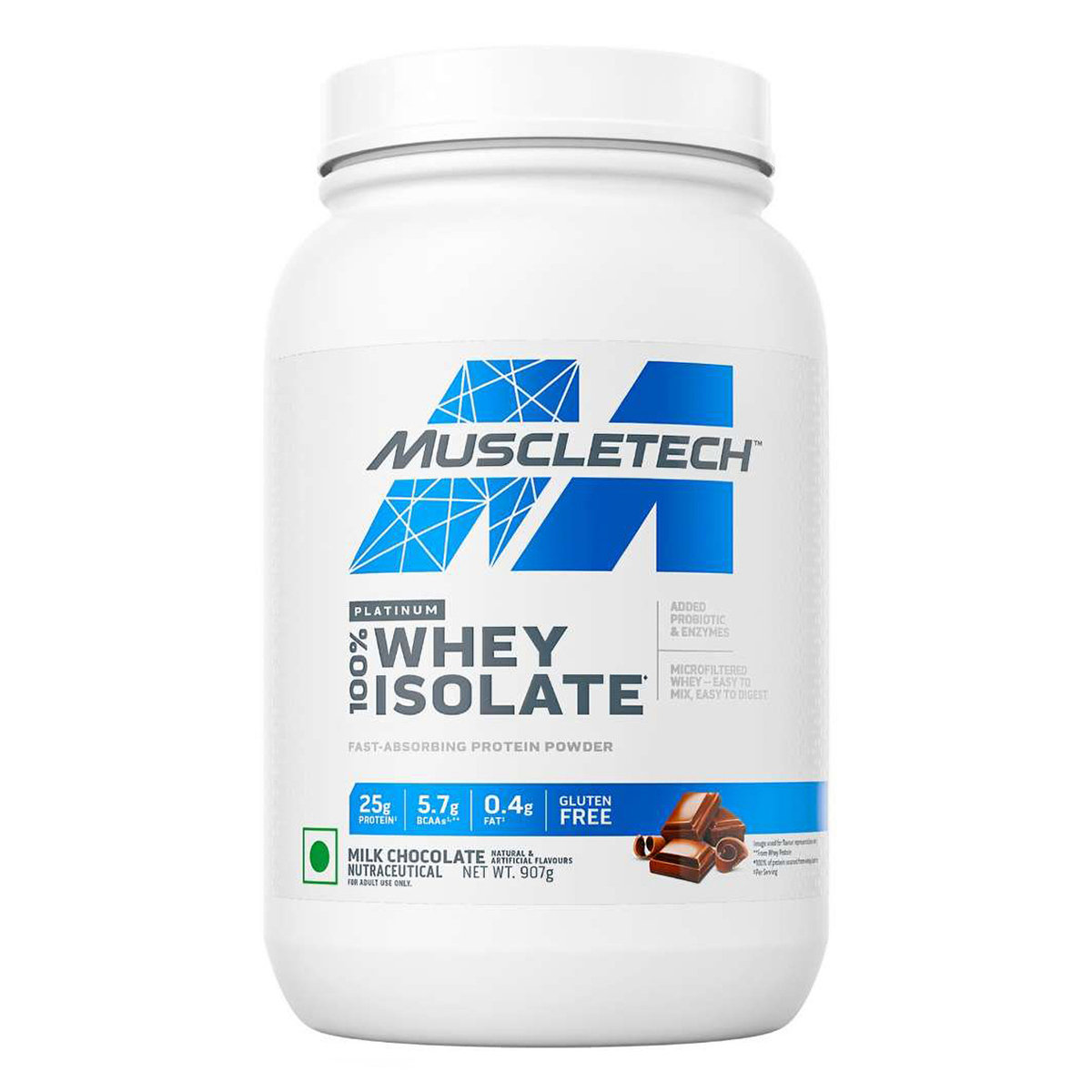 Muscletech Platinum 100% Whey Isolate Milk Chocolate Powder, 907 gm, Pack of 1 Muscletech Platinum 100% Whey Isolate Milk Chocolate Powder, 907 gm, Pack of 1
