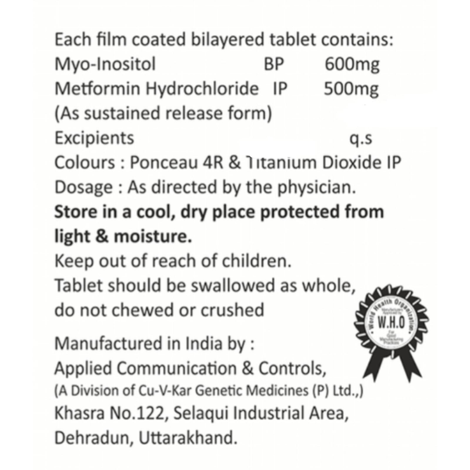 Myomet 600/500 Tablet 10's, Pack of 10 TABLETS Myomet 600/500 Tablet 10's, Pack of 10 TABLETS