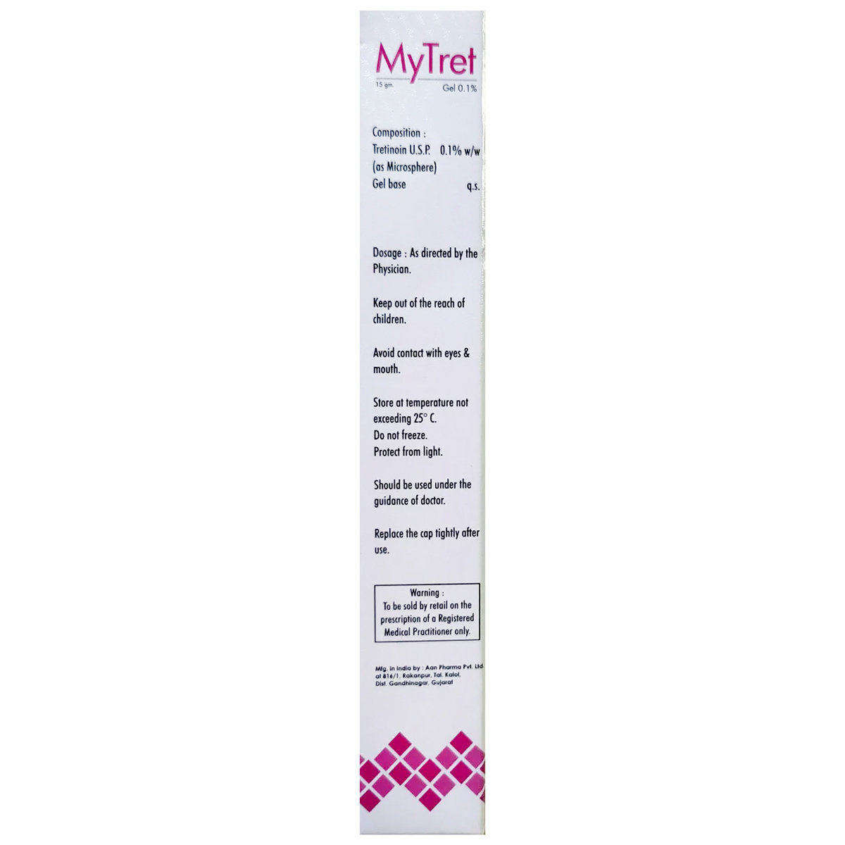 Mytret 0.1% Gel 15 gm, Pack of 1 Gel Mytret 0.1% Gel 15 gm, Pack of 1 Gel