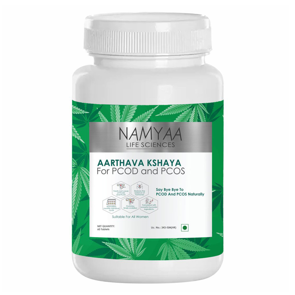 Namyaa Aarthava Kshaya for PCOD & PCOS, 60 Tablets, Pack of 1 Namyaa Aarthava Kshaya for PCOD & PCOS, 60 Tablets, Pack of 1