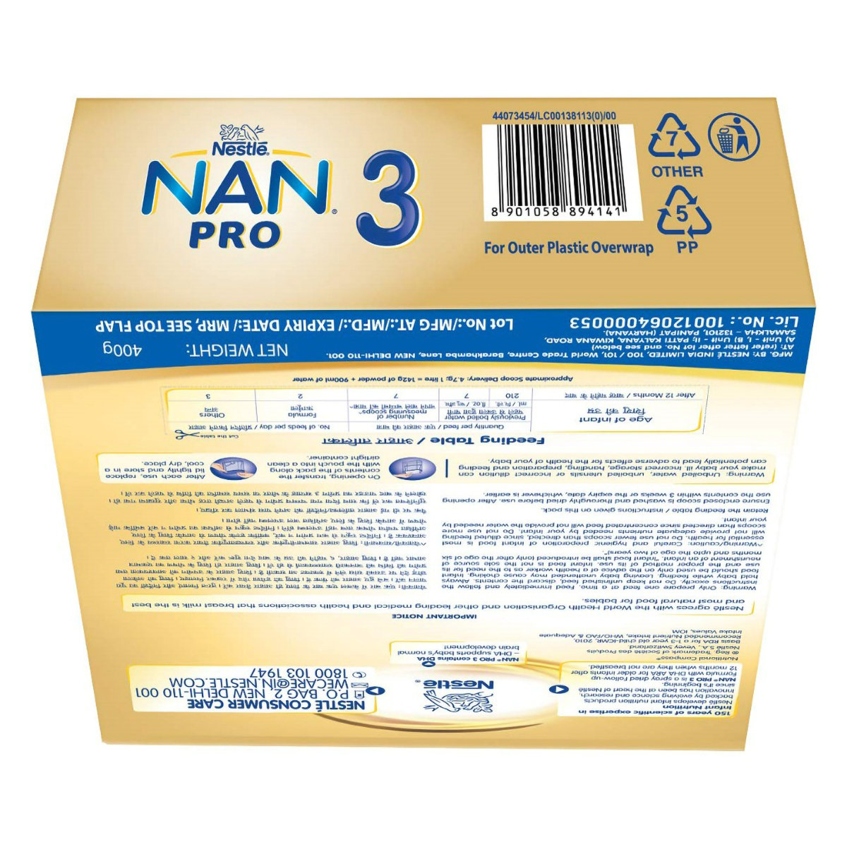 Nestle Nan Pro Follow-Up Formula Stage 3 (After 12 Months) Powder, 400 gm Refill Pack, Pack of 1 Nestle Nan Pro Follow-Up Formula Stage 3 (After 12 Months) Powder, 400 gm Refill Pack, Pack of 1