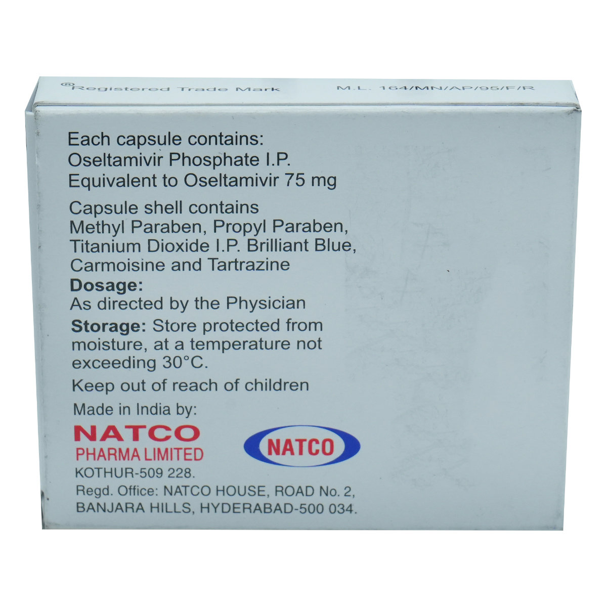 Natflu 75mg Capsule 10's, Pack of 10 CAPSULES Natflu 75mg Capsule 10's, Pack of 10 CAPSULES