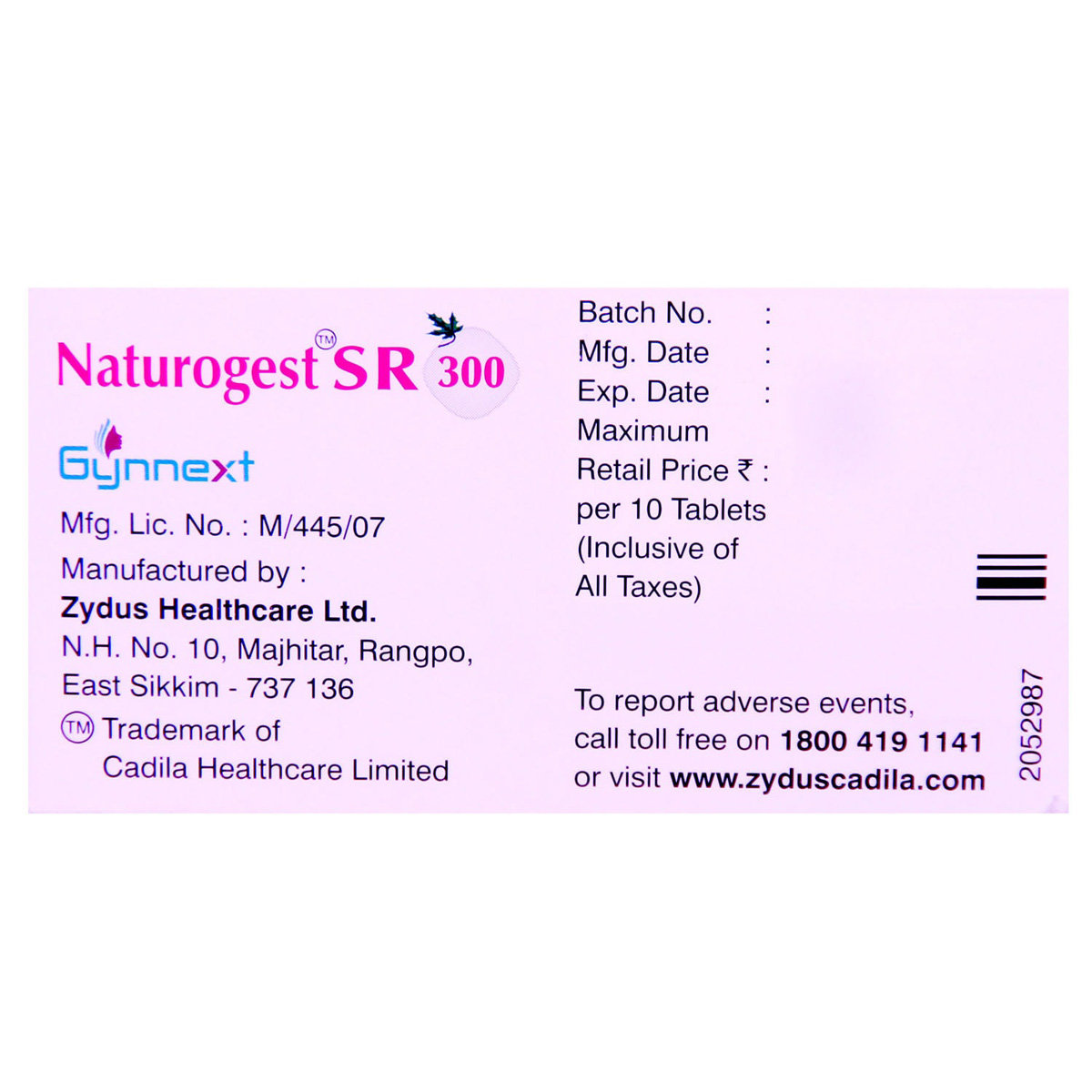 Naturogest SR 300 Tablet 10's, Pack of 10 TABLETS Naturogest SR 300 Tablet 10's, Pack of 10 TABLETS