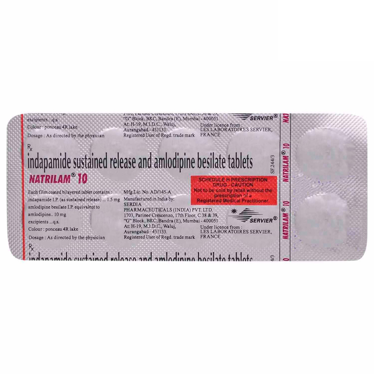Natrilam 10 Tablet 10's, Pack of 10 TABLETS Natrilam 10 Tablet 10's, Pack of 10 TABLETS