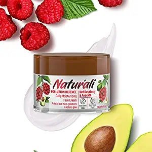 Naturali Pollution Defence Daily Moisturizing Face Cream 50 gm | With Red Raspberry & Avocado | Protects Against Pollutants | Restores Glow, Pack of 1 Naturali Pollution Defence Daily Moisturizing Face Cream 50 gm | With Red Raspberry & Avocado | Protects Against Pollutants | Restores Glow, Pack of 1