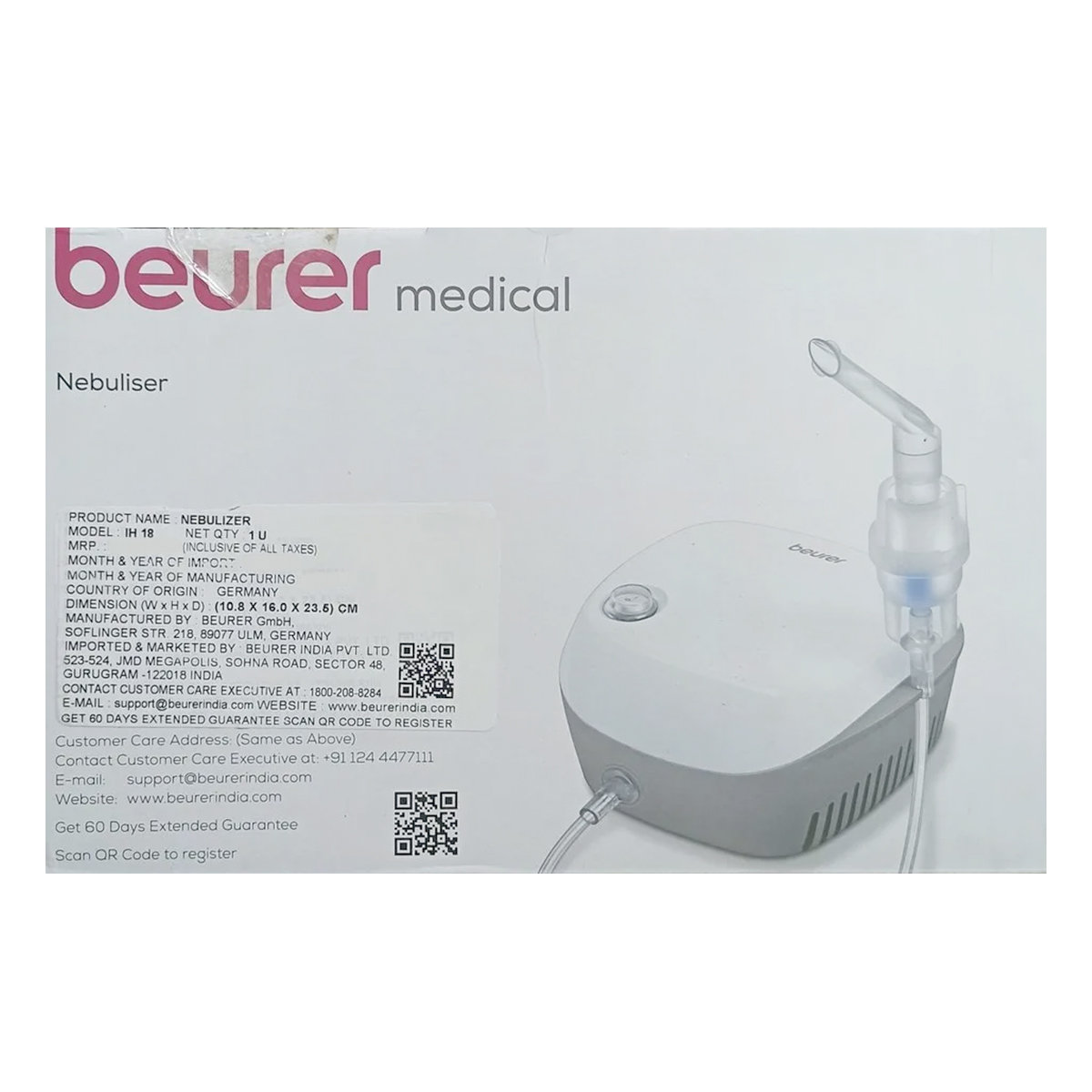 Beurer IH 18 Nebulizer, 1 Count, Pack of 1 Beurer IH 18 Nebulizer, 1 Count, Pack of 1