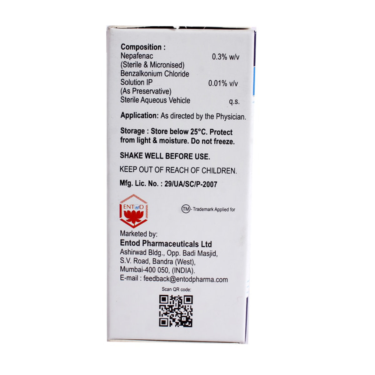 Nepaonce 0.3% Eye Drops 3 ml, Pack of 1 EYE DROPS Nepaonce 0.3% Eye Drops 3 ml, Pack of 1 EYE DROPS