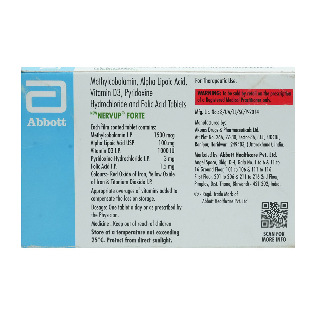 New Nervup Forte Tablet 15's, Pack of 15 New Nervup Forte Tablet 15's, Pack of 15