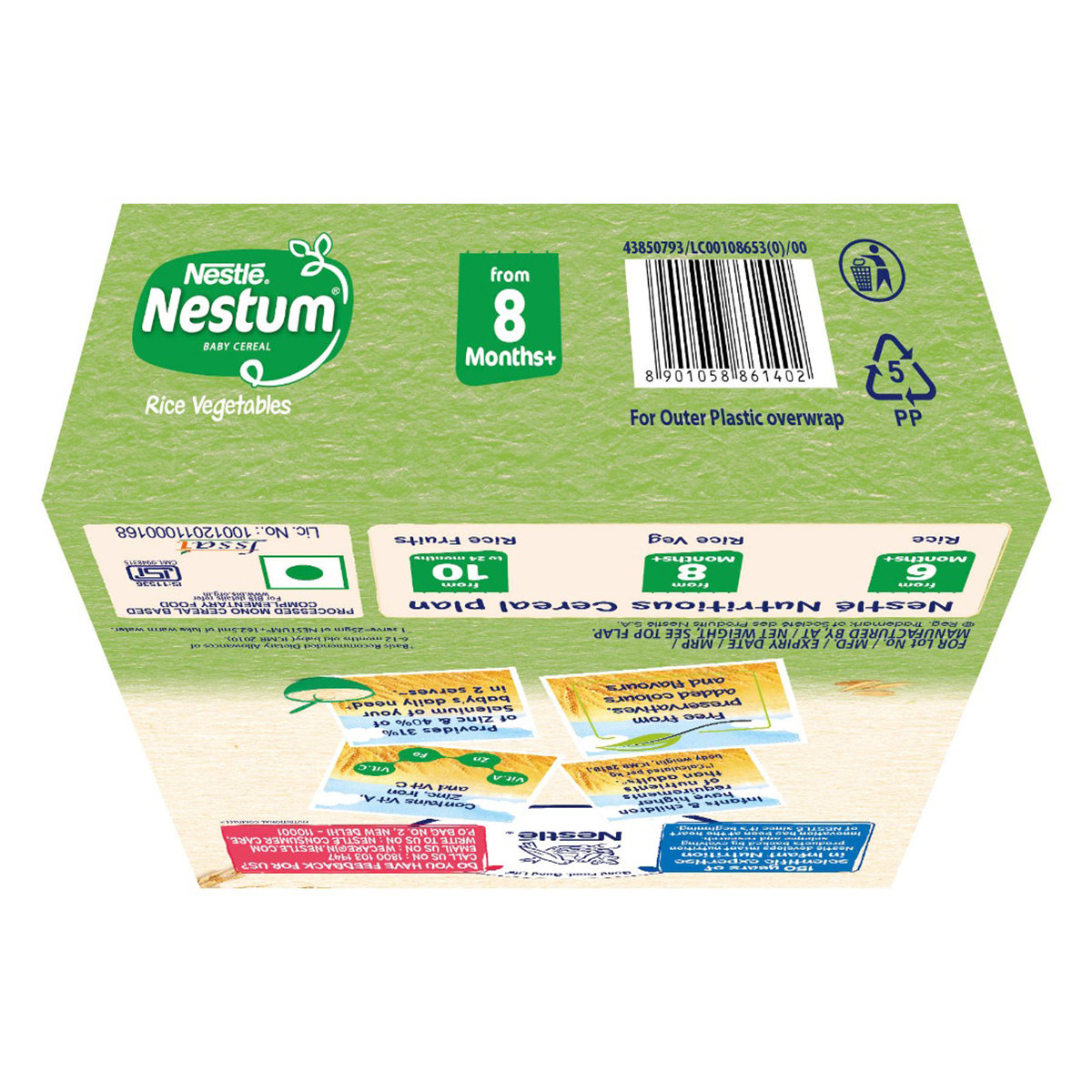 Nestle Nestum Baby Cereal Rice Vegetables (From 8 Months+) Powder, 300 gm Refill Pack, Pack of 1 Nestle Nestum Baby Cereal Rice Vegetables (From 8 Months+) Powder, 300 gm Refill Pack, Pack of 1