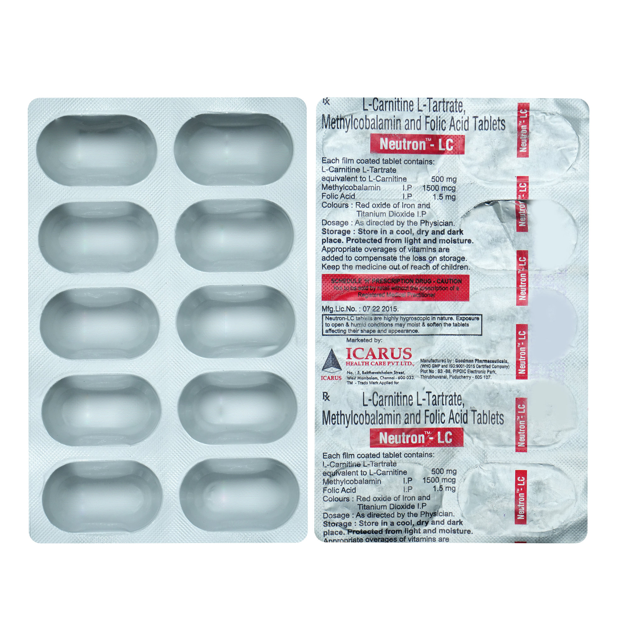 Neutron Lc Tablet 10S, Pack of 10 TabletS Neutron Lc Tablet 10S, Pack of 10 TabletS