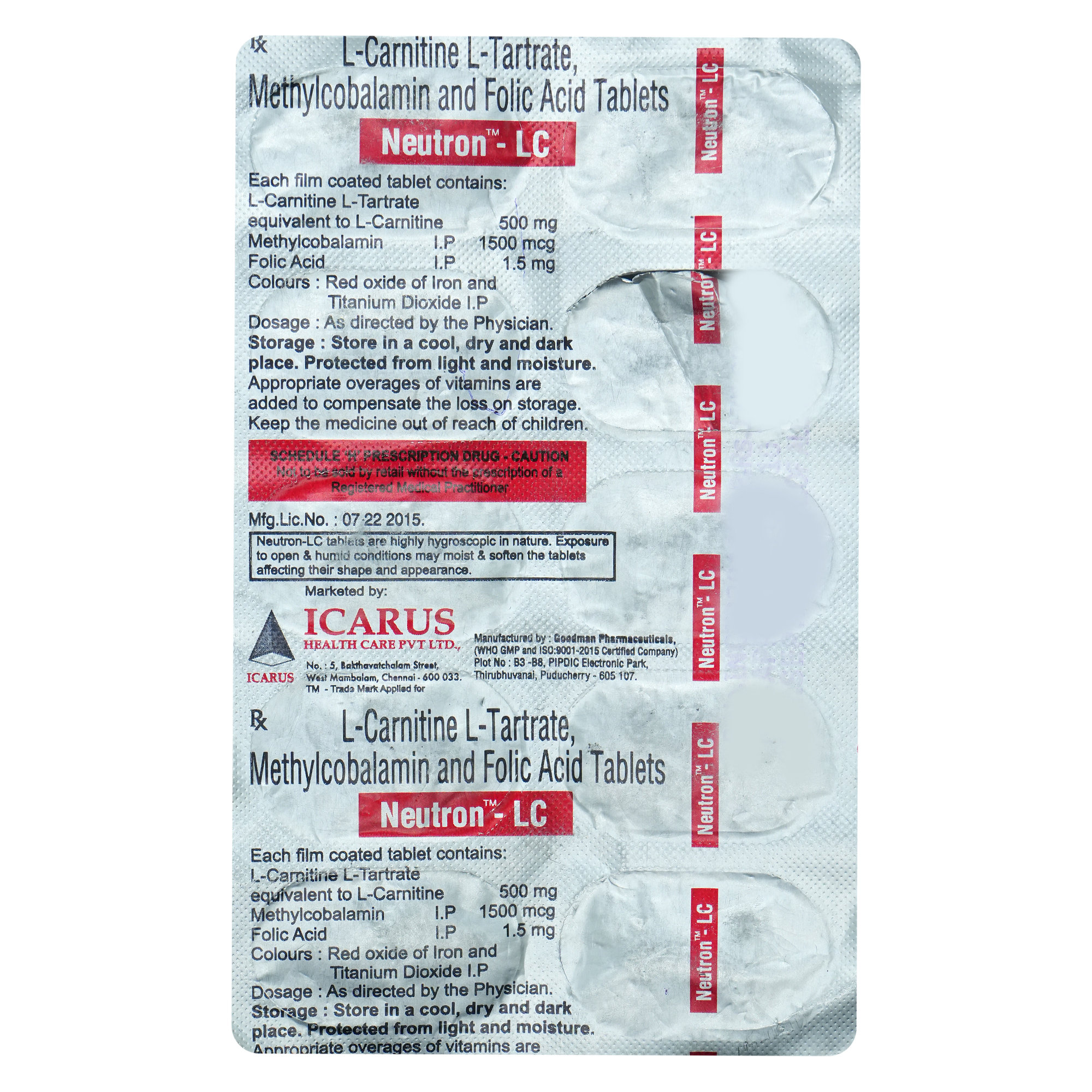 Neutron Lc Tablet 10S, Pack of 10 TabletS Neutron Lc Tablet 10S, Pack of 10 TabletS