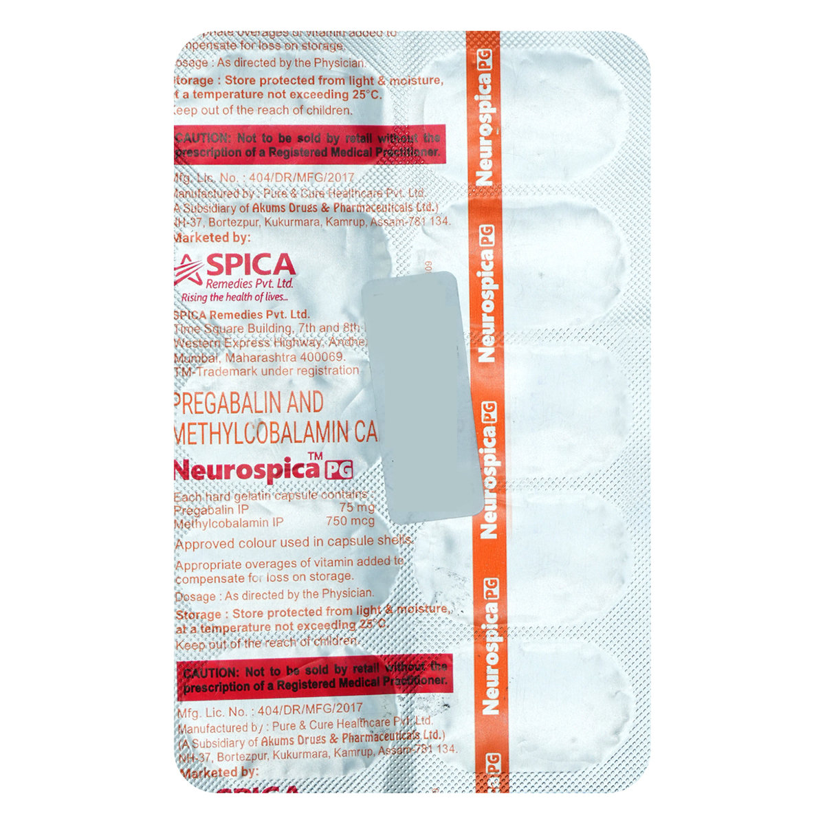 Neurospica PG Capsule 10's, Pack of 10 CAPSULES Neurospica PG Capsule 10's, Pack of 10 CAPSULES