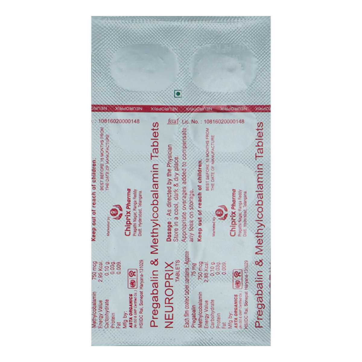 Neuroprix Tablet 10's, Pack of 10 Neuroprix Tablet 10's, Pack of 10