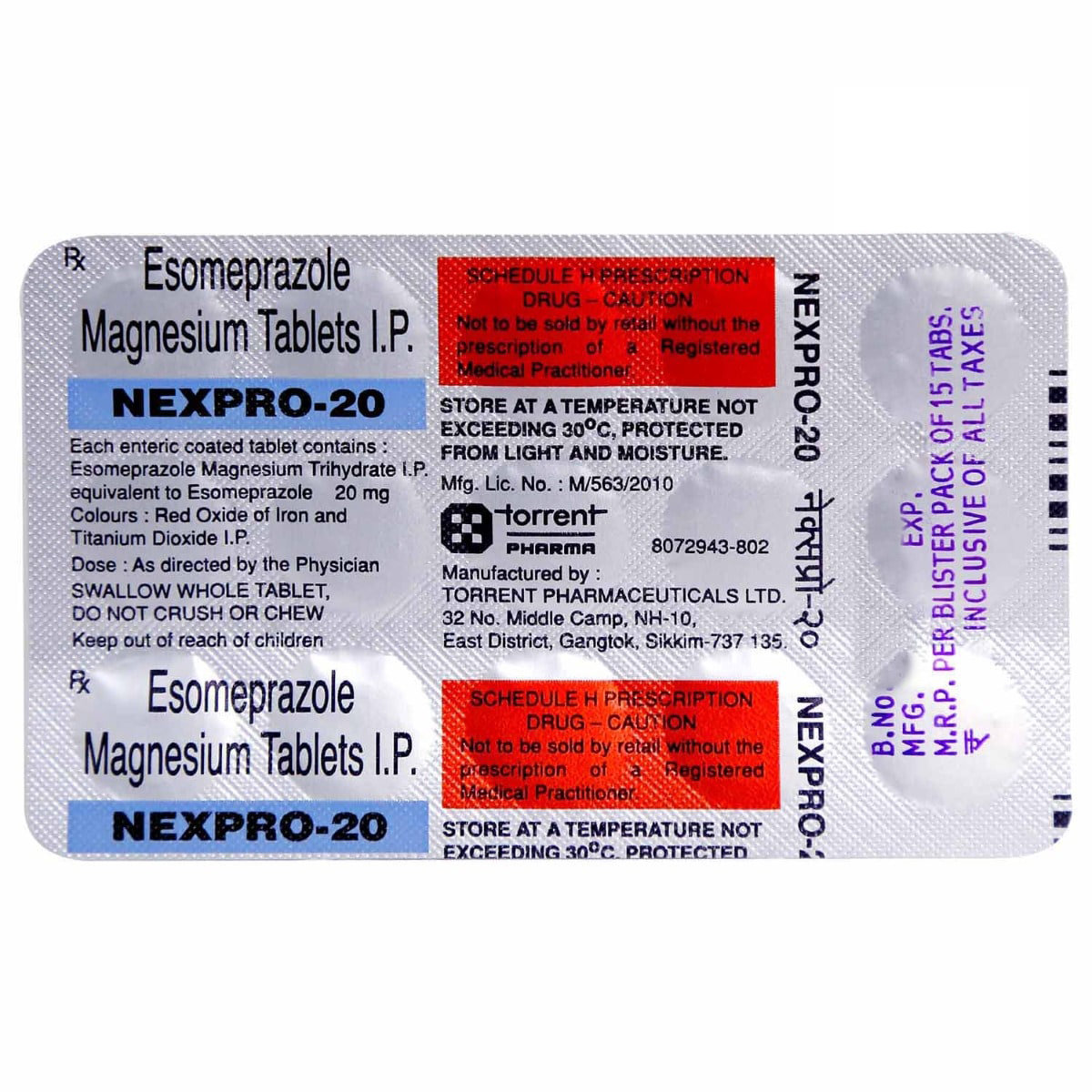 Nexpro-20 Tablet 15's, Pack of 15 TABLETS Nexpro-20 Tablet 15's, Pack of 15 TABLETS