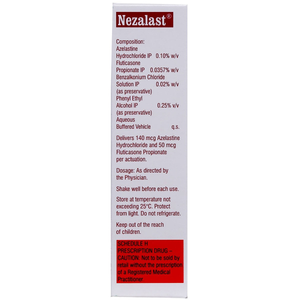 Nezalast Nasal Spray 70 mdi, Pack of 1 NASAL SPRAY Nezalast Nasal Spray 70 mdi, Pack of 1 NASAL SPRAY
