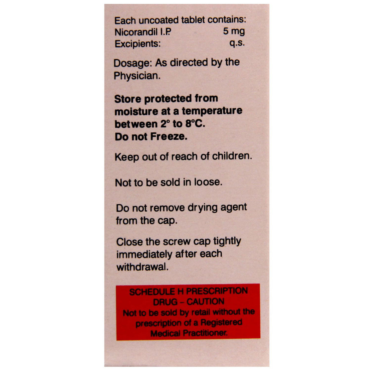 Nicostar 5 mg Tablet 30's, Pack of 1 TABLET Nicostar 5 mg Tablet 30's, Pack of 1 TABLET