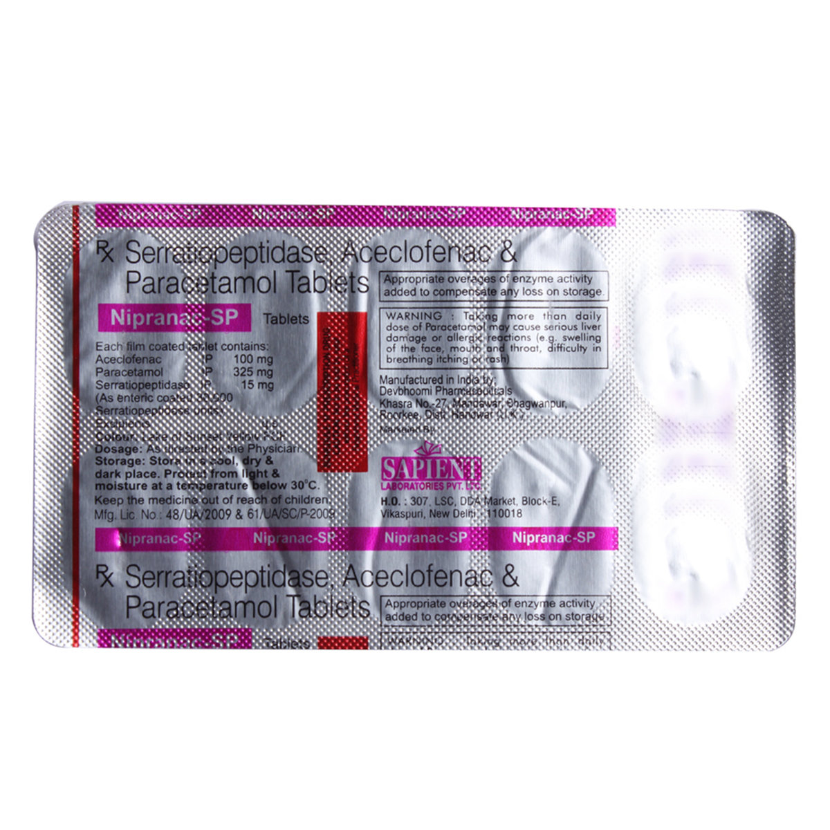 Nipranac SP Tablet 10's, Pack of 10 TABLETS Nipranac SP Tablet 10's, Pack of 10 TABLETS