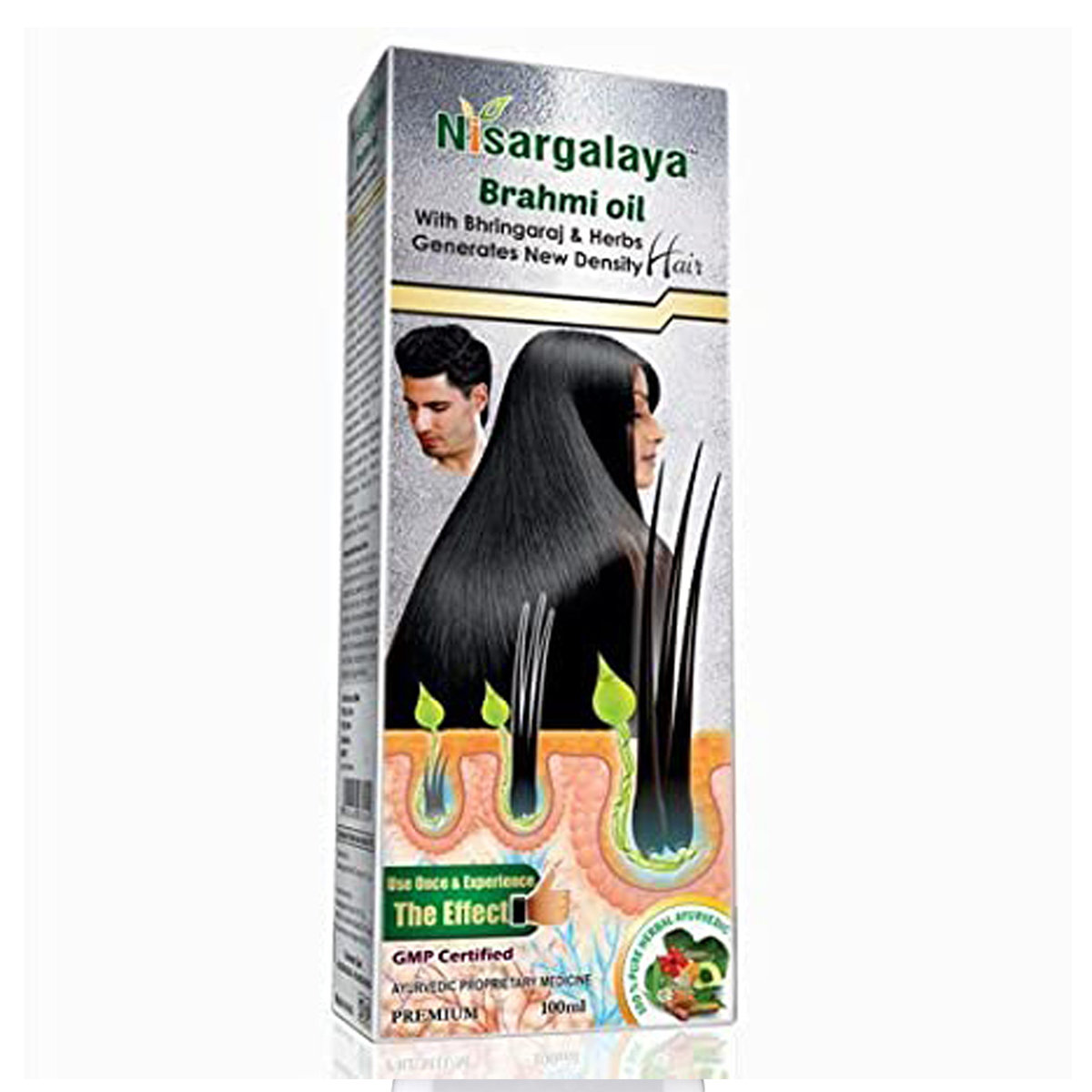 Nisargalaya Brahmi Hair Oil, 100 ml, Pack of 1 Nisargalaya Brahmi Hair Oil, 100 ml, Pack of 1