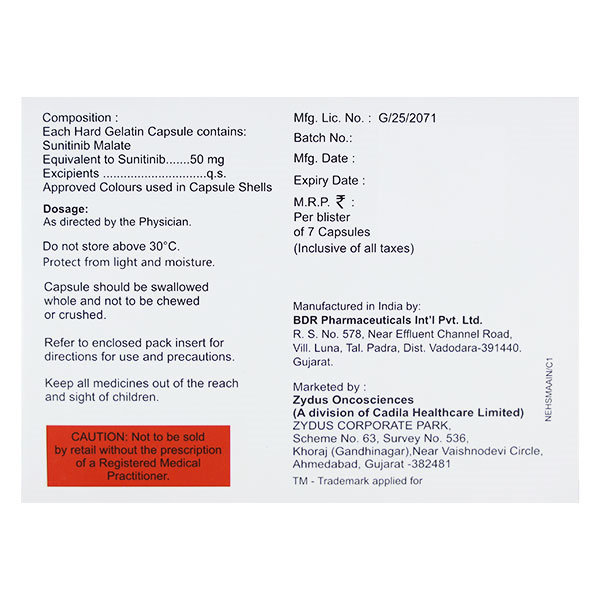 Nitnib 50 Capsule 7's, Pack of 7 CAPSULES Nitnib 50 Capsule 7's, Pack of 7 CAPSULES