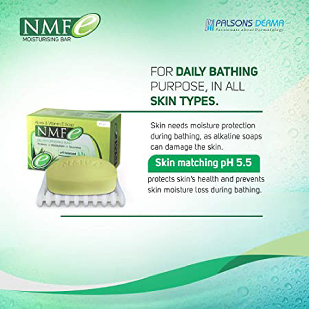 NMFe Moisturising Bar 75 gm | With Aloe-Vera, Vitamin E, Shea Butter, Cocum Butter & Glycerin | Moisturises, Nourishes & Protects Skin | pH Balanced 5.5 | For Dry Skin & All Skin Type, Pack of 1 NMFe Moisturising Bar 75 gm | With Aloe-Vera, Vitamin E, Shea Butter, Cocum Butter & Glycerin | Moisturises, Nourishes & Protects Skin | pH Balanced 5.5 | For Dry Skin & All Skin Type, Pack of 1