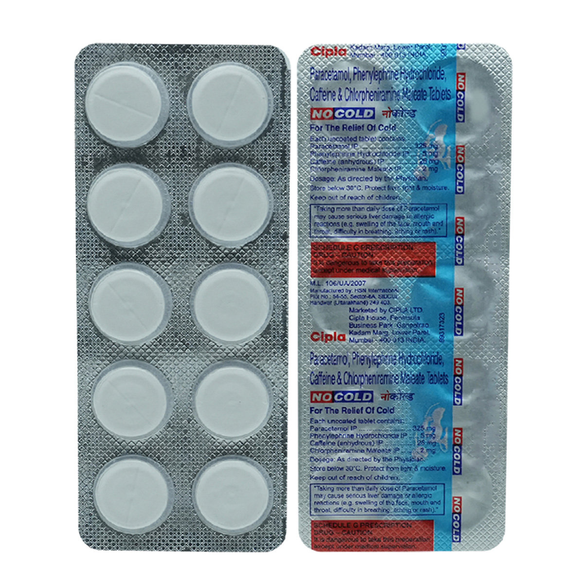 Nocold Tablet 10's, Pack of 10 TabletS Nocold Tablet 10's, Pack of 10 TabletS
