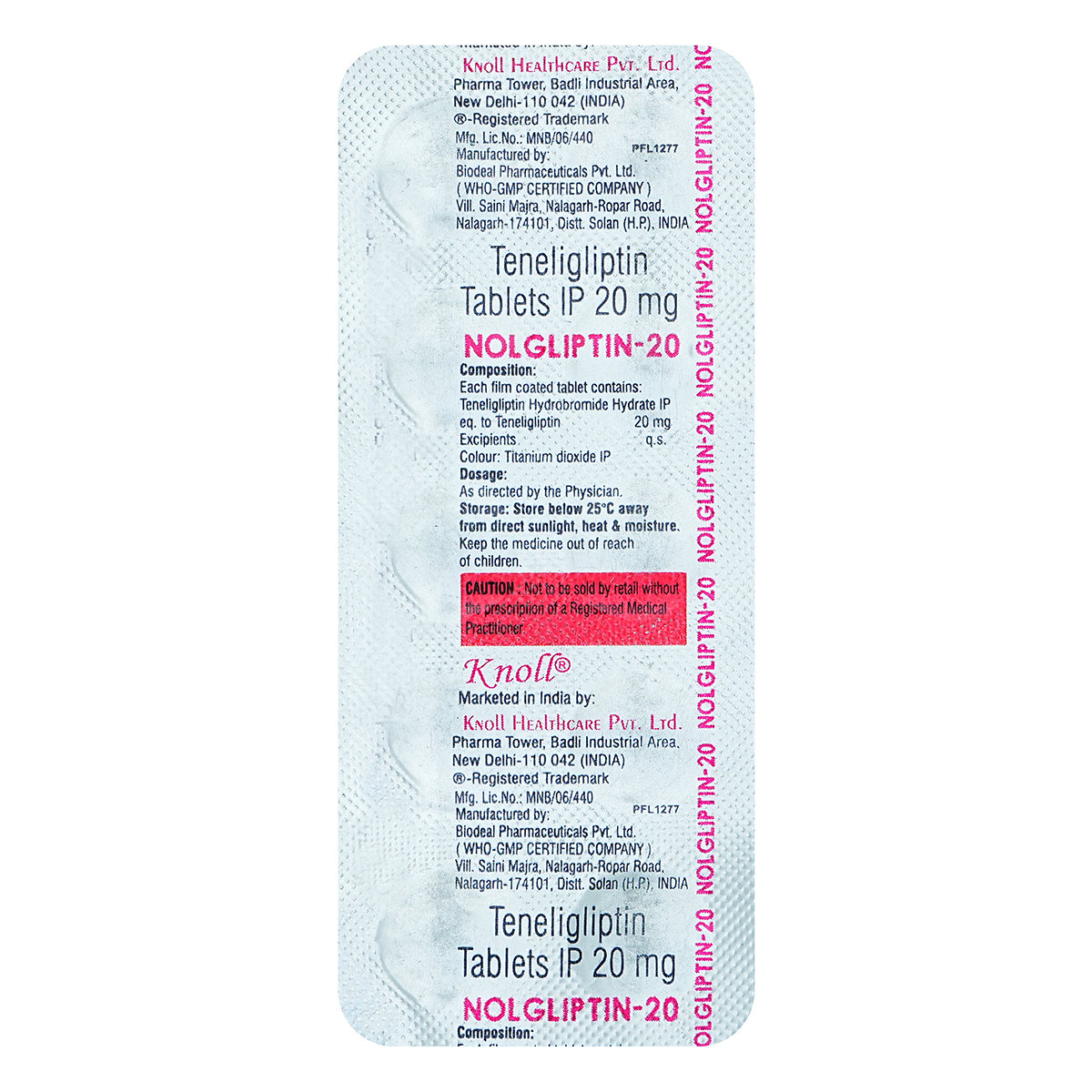 Nolgliptin-20Mg Tablet 10'S, Pack of 10 TabletS Nolgliptin-20Mg Tablet 10'S, Pack of 10 TabletS