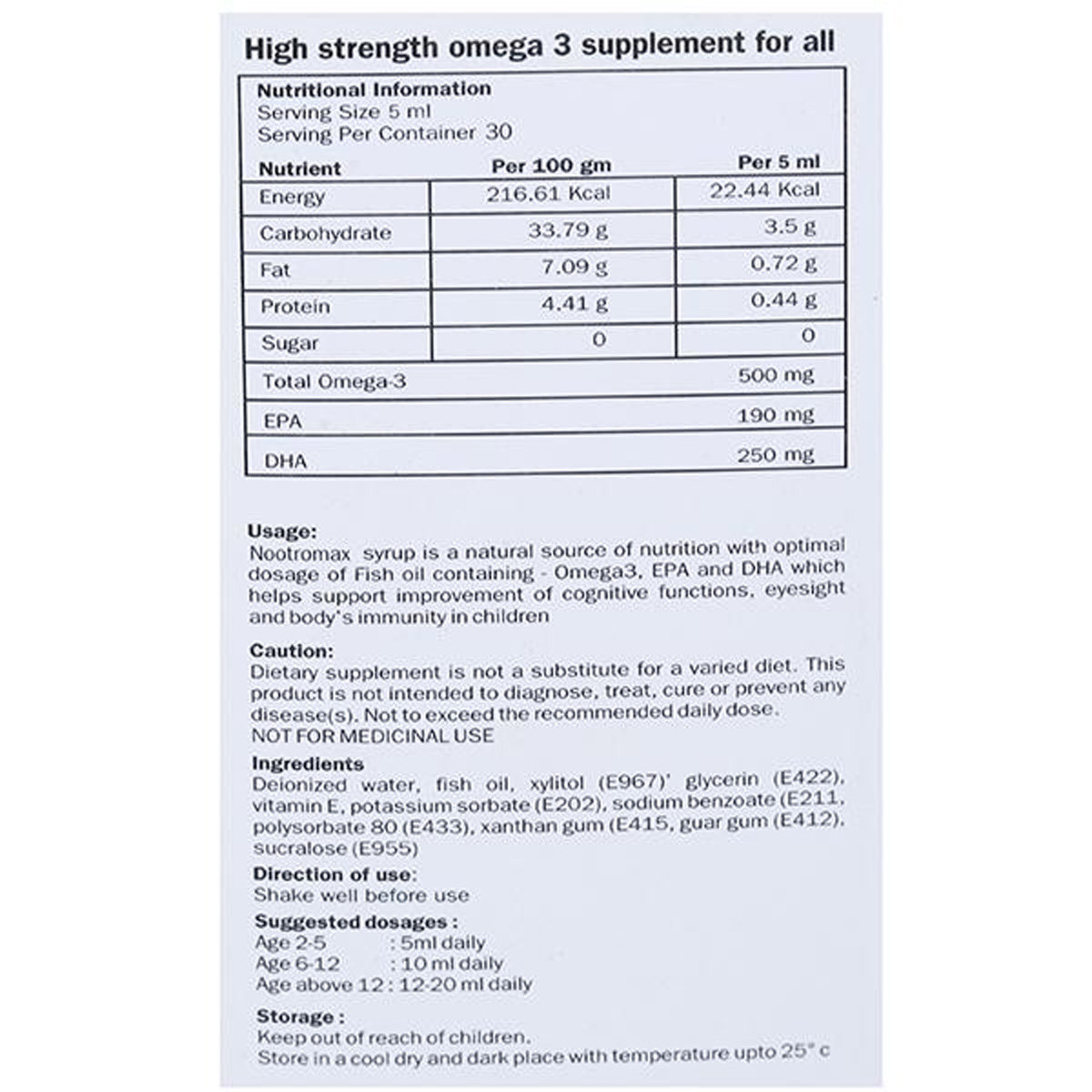 Nootromax Syrup 150 ml, Pack of 1 SYRUP Nootromax Syrup 150 ml, Pack of 1 SYRUP
