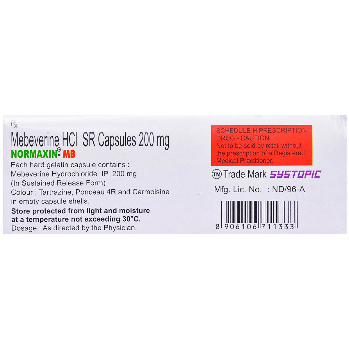 Normaxin-MB Capsule 10's, Pack of 10 CAPSULES Normaxin-MB Capsule 10's, Pack of 10 CAPSULES