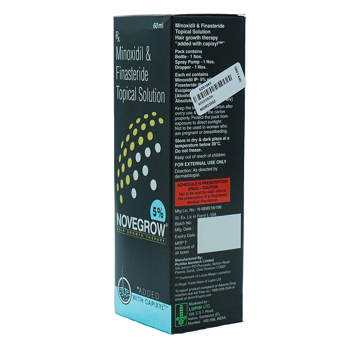 Novegrow 5% Solution 60 ml, Pack of 1 SOLUTION Novegrow 5% Solution 60 ml, Pack of 1 SOLUTION