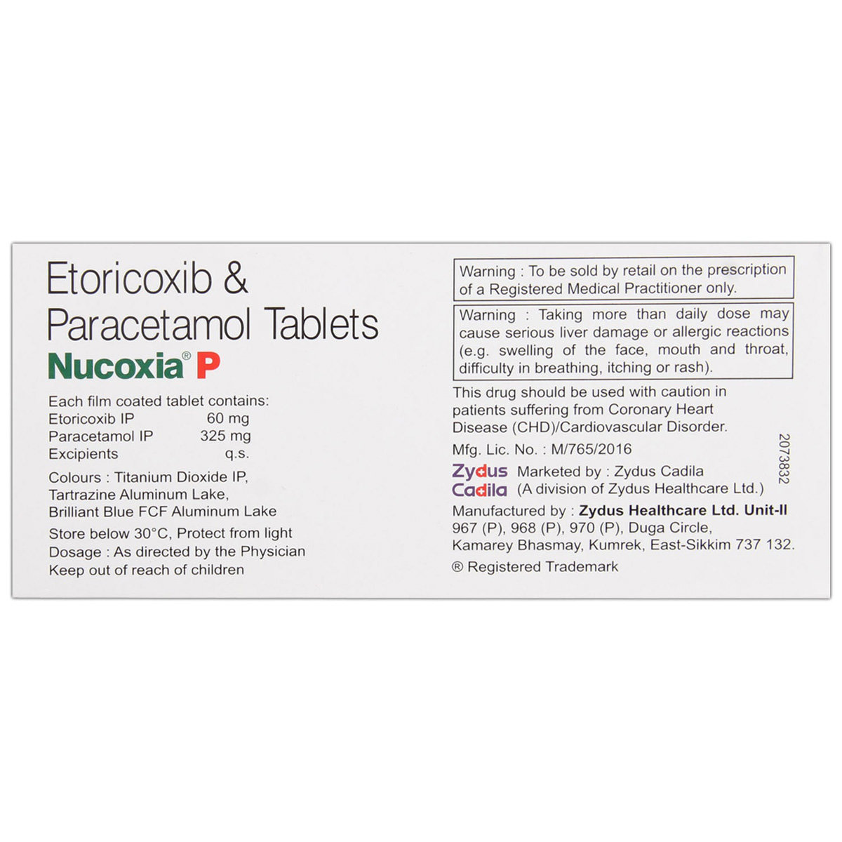 Nucoxia P Tablet 15's, Pack of 15 TABLETS Nucoxia P Tablet 15's, Pack of 15 TABLETS