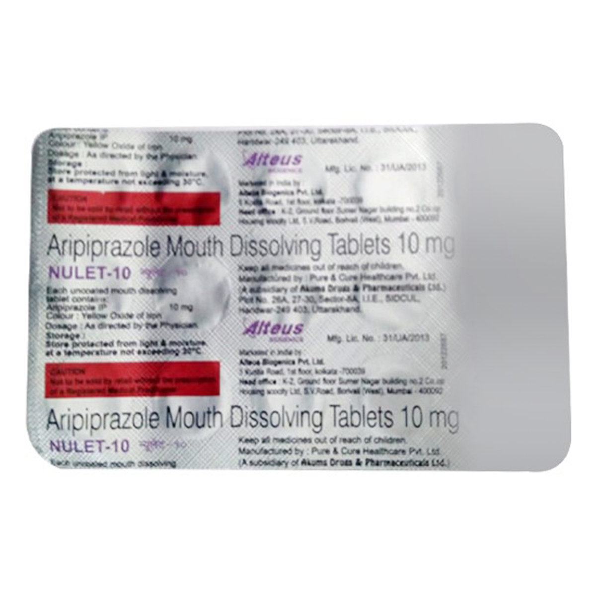 Nulet-10 MD Tablet 15's, Pack of 15 TabletS Nulet-10 MD Tablet 15's, Pack of 15 TabletS