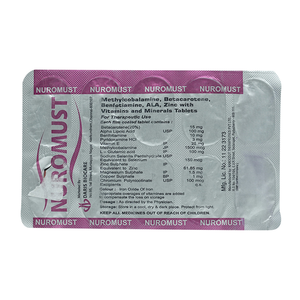 Nuromust Tablet 10's, Pack of 10 Nuromust Tablet 10's, Pack of 10