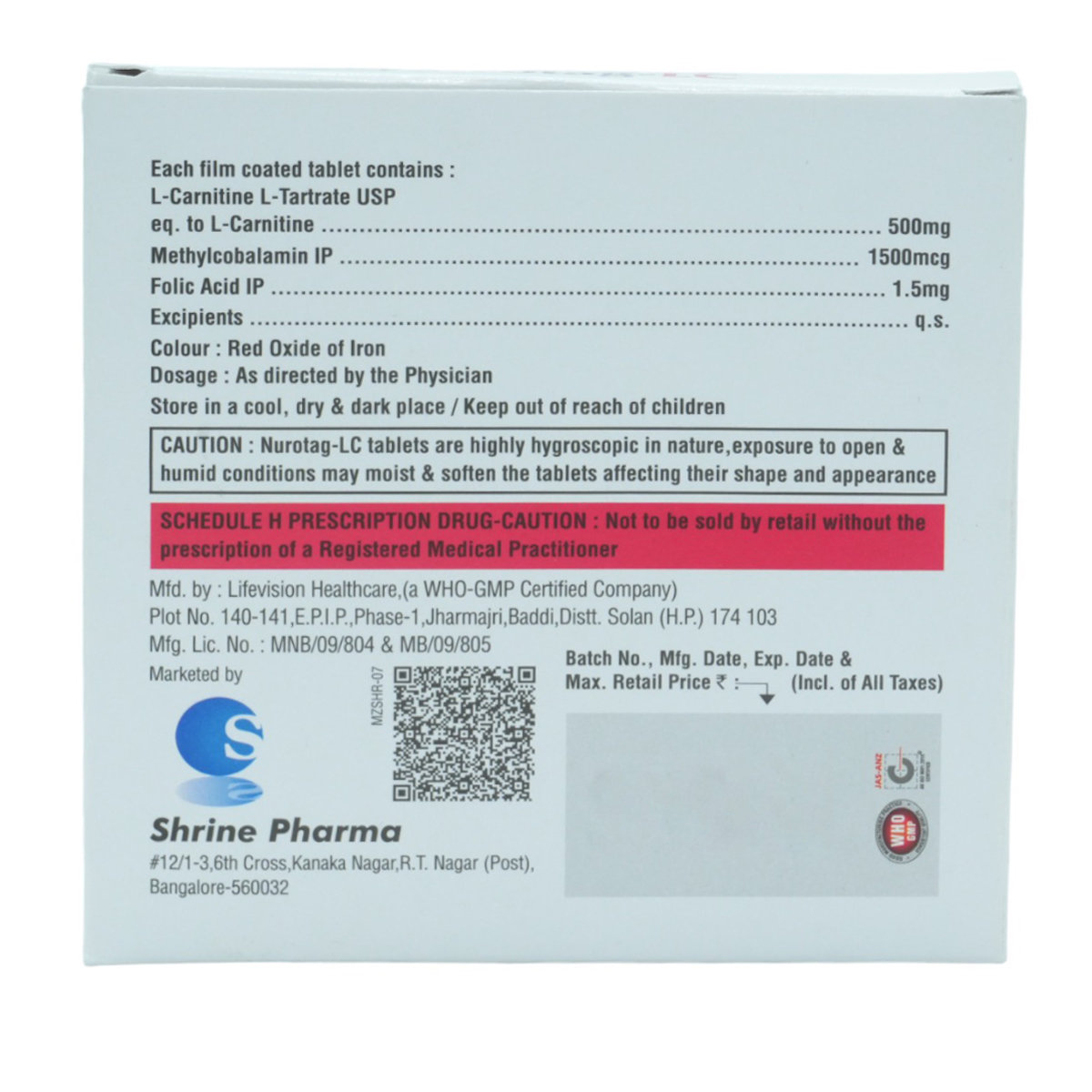 Nurotag-LC Tablet 15's, Pack of 15 TabletS Nurotag-LC Tablet 15's, Pack of 15 TabletS