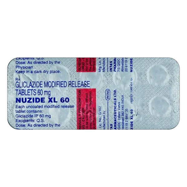 Nuzide XL 60 mg Tablet 10's, Pack of 10 TabletS