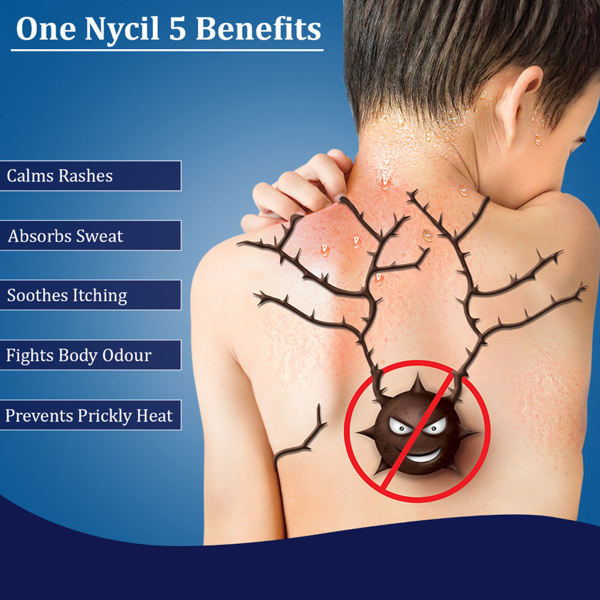 Nycil Germ Expert Cool Aloe Prickly Heat Powder 150 gm | Relieves Prickley Heat, Rashes, Itching | Fights Body Odour & Absorbs Sweat, Pack of 1 Nycil Germ Expert Cool Aloe Prickly Heat Powder 150 gm | Relieves Prickley Heat, Rashes, Itching | Fights Body Odour & Absorbs Sweat, Pack of 1