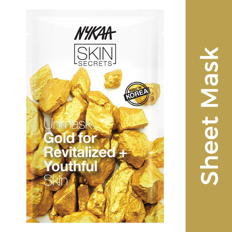 Nykaa Skin Secrets Gold Sheet Mask for Revitalized + Youthful Skin 20 ml | Gives Glowing & Youthful Skin, Pack of 1 Nykaa Skin Secrets Gold Sheet Mask for Revitalized + Youthful Skin 20 ml | Gives Glowing & Youthful Skin, Pack of 1