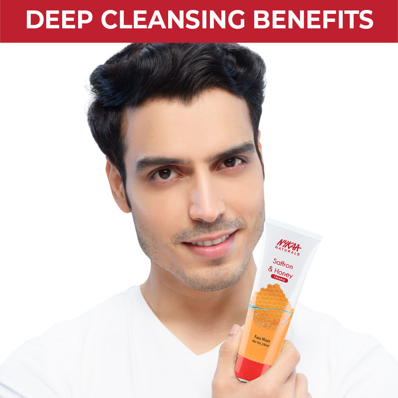 Nykaa Saffron & Honey Face Wash 100 ml | Saffron & Honey | Deep Cleansing | For Glowing Skin For Men & Women | For All Skin Type, Pack of 1 Nykaa Saffron & Honey Face Wash 100 ml | Saffron & Honey | Deep Cleansing | For Glowing Skin For Men & Women | For All Skin Type, Pack of 1