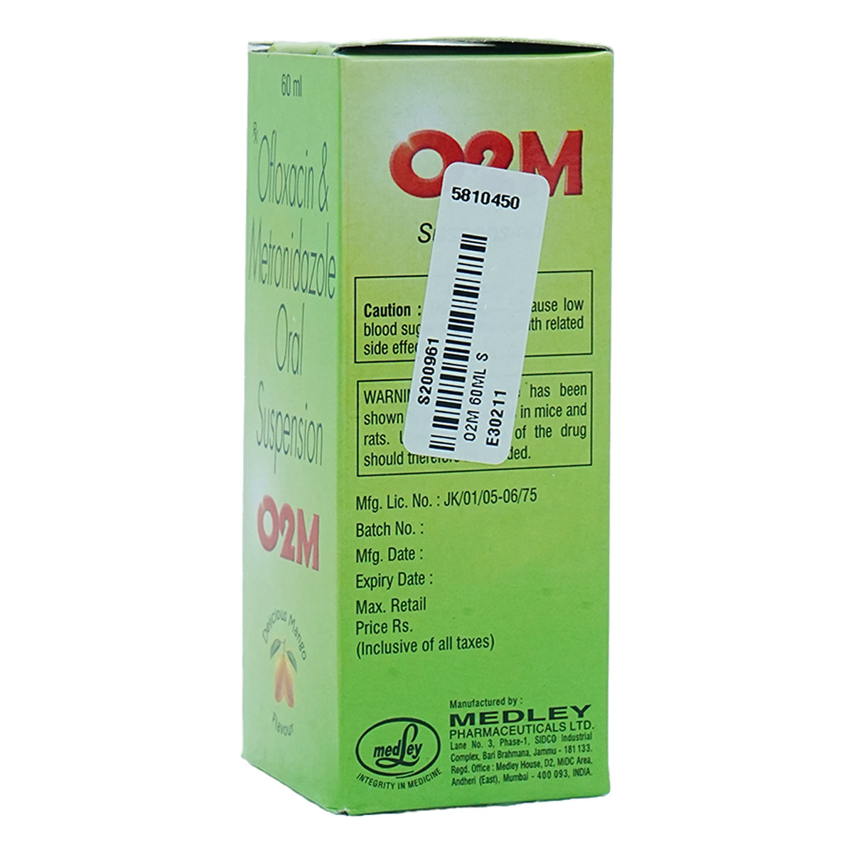 O2M Mango Flavour Suspension 60 ml, Pack of 1 Suspension O2M Mango Flavour Suspension 60 ml, Pack of 1 Suspension