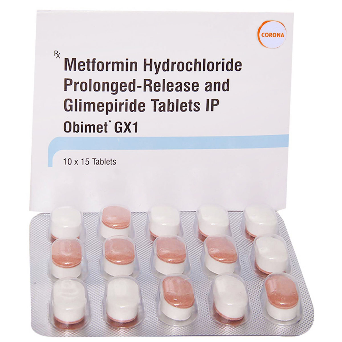 Obimet GX1 Tablet 15's, Pack of 15 TABLETS Obimet GX1 Tablet 15's, Pack of 15 TABLETS