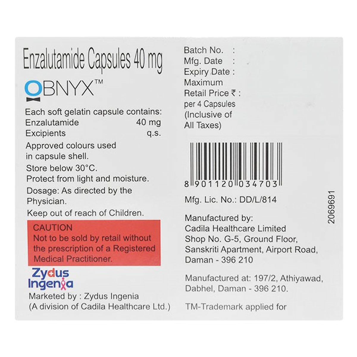 Obnyx Capsule 4's, Pack of 4 CAPSULES Obnyx Capsule 4's, Pack of 4 CAPSULES