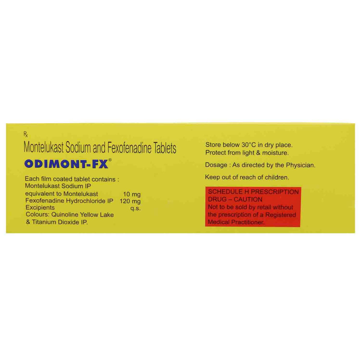 Odimont-FX Tablet 15's, Pack of 15 TABLETS Odimont-FX Tablet 15's, Pack of 15 TABLETS