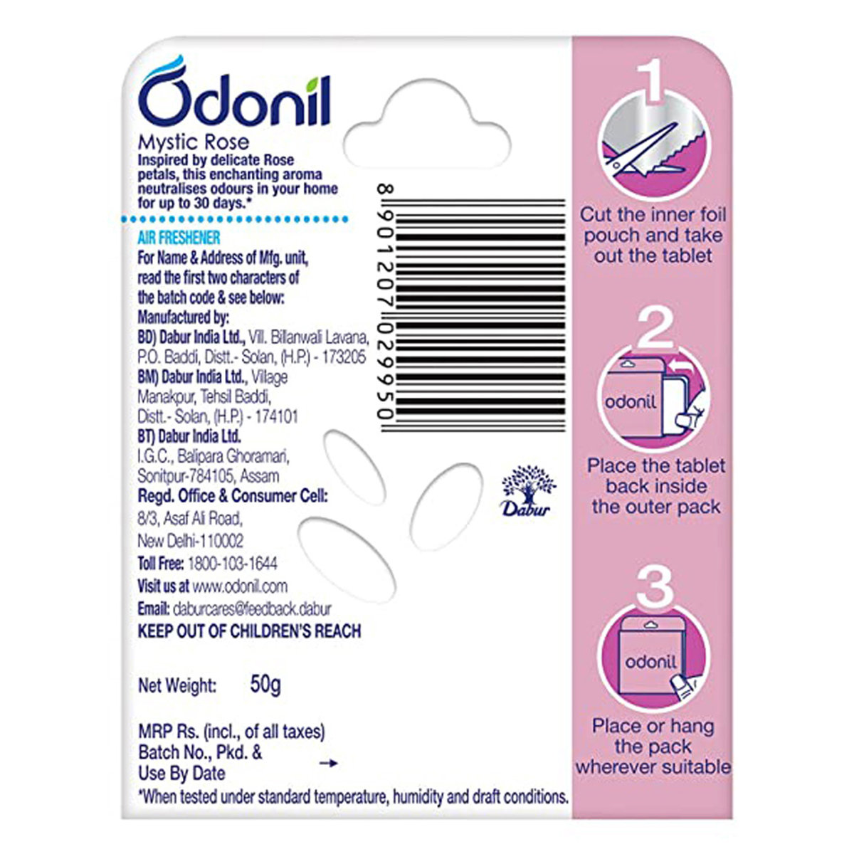 Odonil Mystic Rose Air Freshener, 50 gm, Pack of 1 Odonil Mystic Rose Air Freshener, 50 gm, Pack of 1