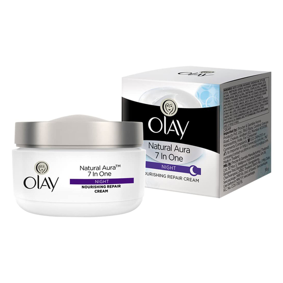 Olay Natural Aura Night Cream, 50 gm, Pack of 1 Olay Natural Aura Night Cream, 50 gm, Pack of 1