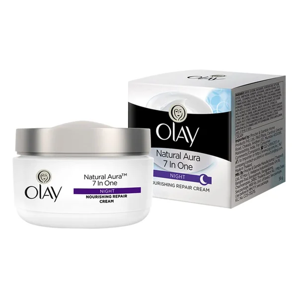 Olay Natural Aura Night Cream, 50 gm, Pack of 1