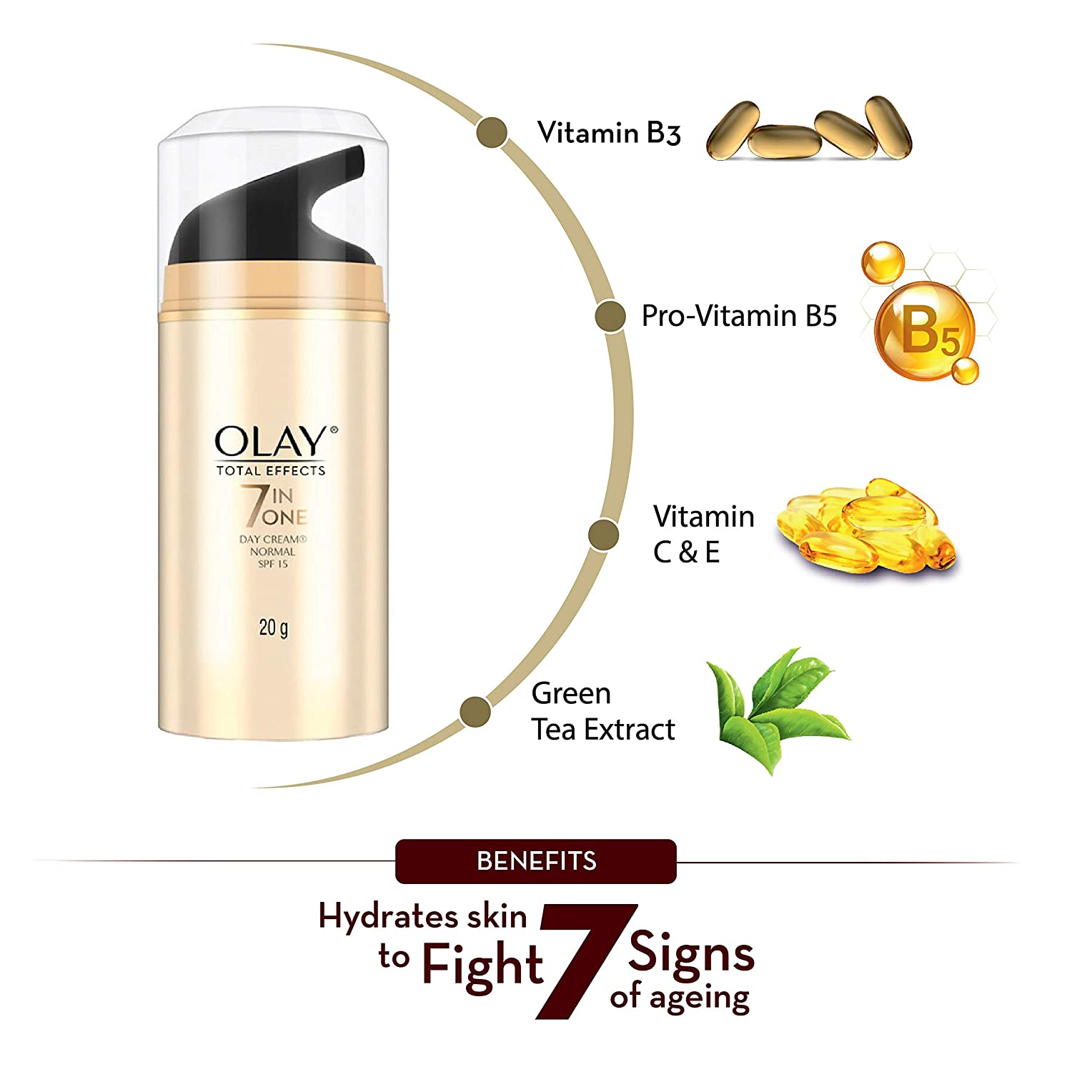 Olay Total Effects 7 in 1 Normal Day Cream, 20 gm, Pack of 1 Olay Total Effects 7 in 1 Normal Day Cream, 20 gm, Pack of 1