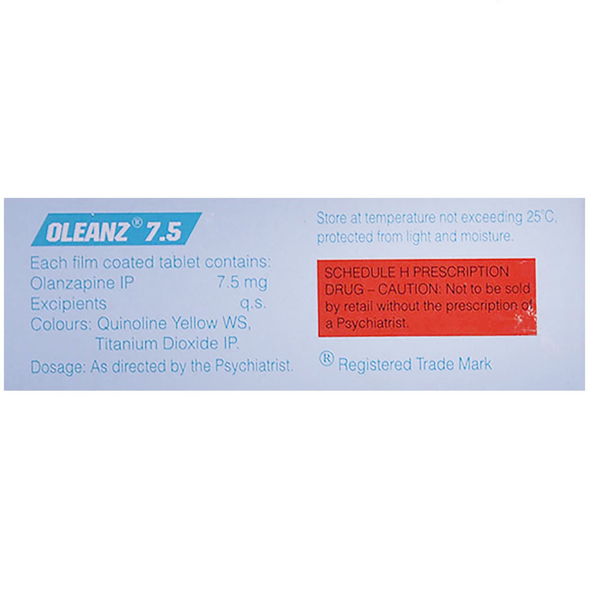 Oleanz 7.5 Tablet 10's, Pack of 10 TABLETS Oleanz 7.5 Tablet 10's, Pack of 10 TABLETS