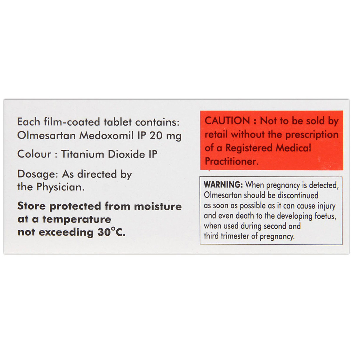 Olmat-20 Tablet 10's, Pack of 10 TABLETS Olmat-20 Tablet 10's, Pack of 10 TABLETS