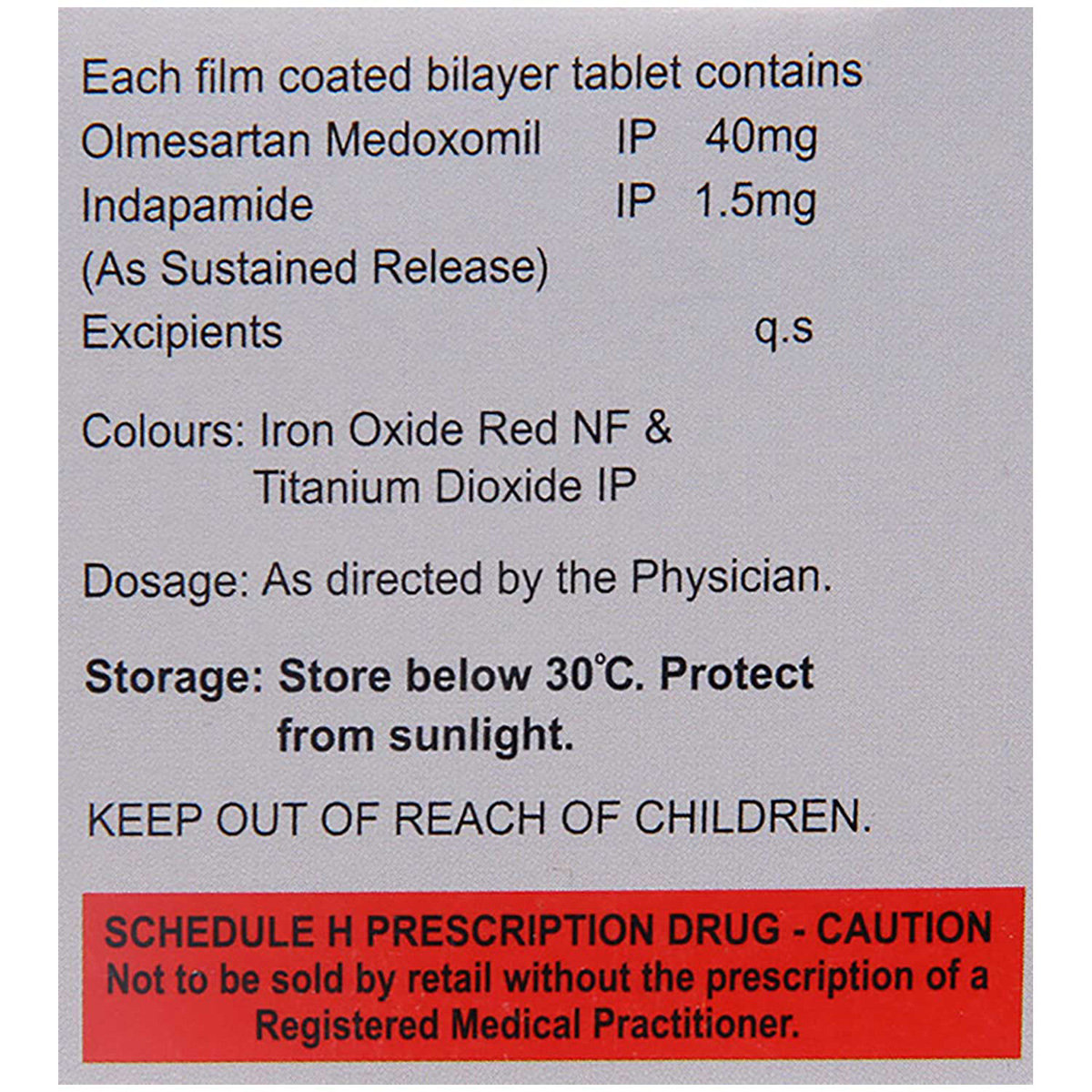 Olmy-D 40 Tablet 10's, Pack of 10 TABLETS Olmy-D 40 Tablet 10's, Pack of 10 TABLETS