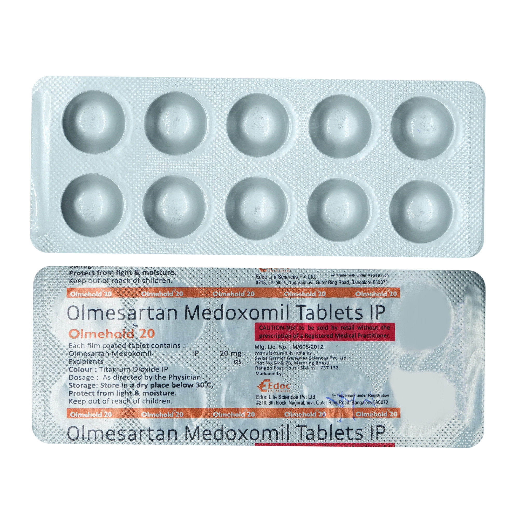 Olmehold 20 mg Tablet 10's, Pack of 10 TabletS Olmehold 20 mg Tablet 10's, Pack of 10 TabletS